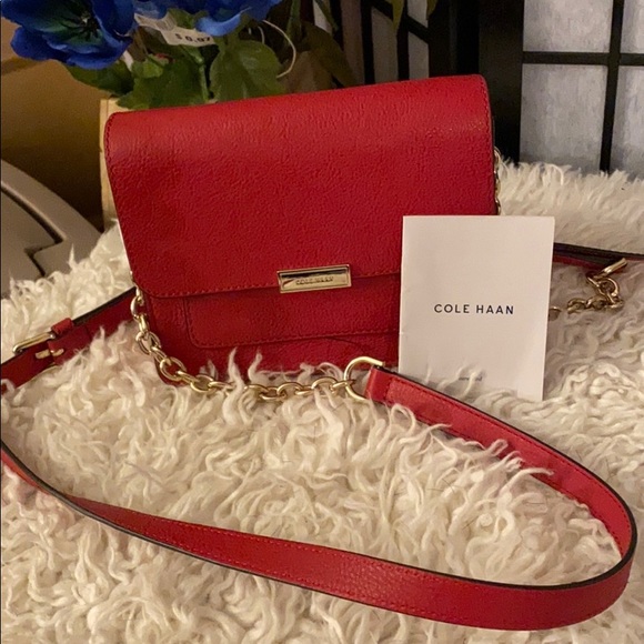 Cole Haan Piper Small Flap Barbados Cherry - Picture 2 of 8